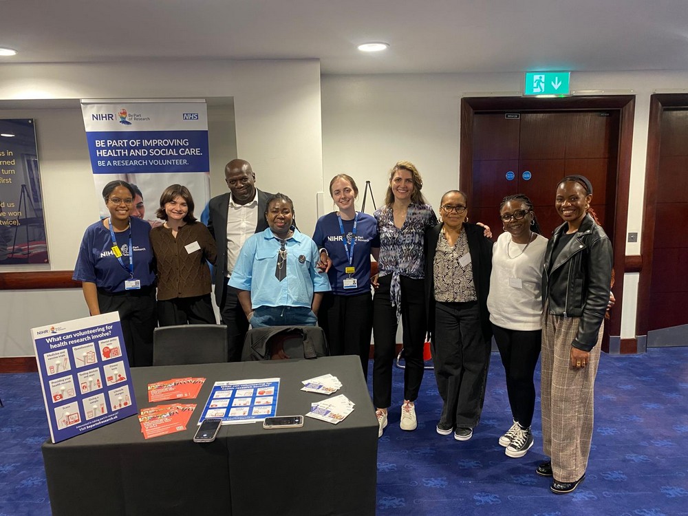 Afromics with members of the sickle cell community at a research engagement event in London